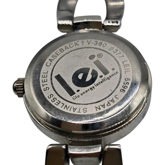 Women Watch L.E.I. Life Energy Intelligence Silver Tone Japanese Movement Analog - Picture 6 of 8